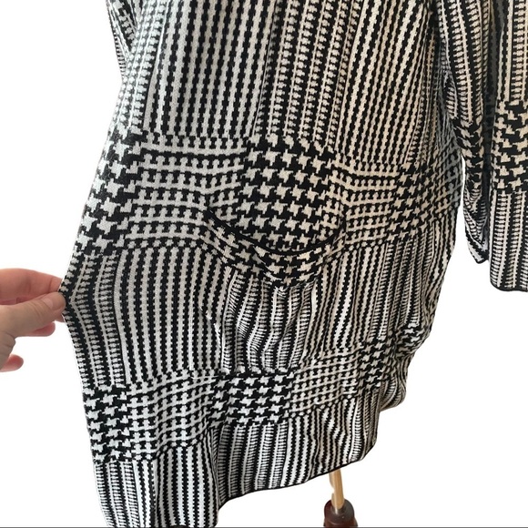Joan Vass black white open front cardigan sweater - Picture 3 of 9